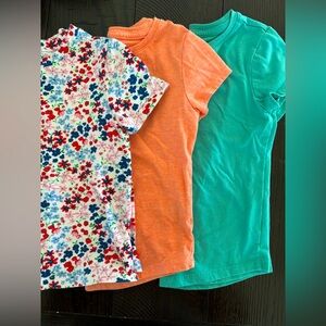 Wonder Nation Floral, Orange, and Teal Kids Tees